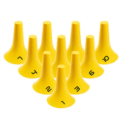 DS Numbered Sphere Cones 9\" (Set of 10) Yellow