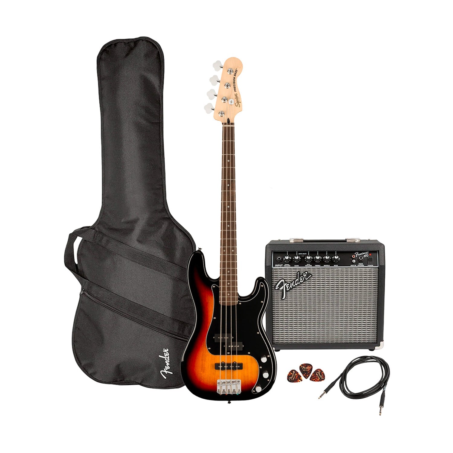 Fender Affinity Series Precision Bass PJ guitar pack - 3-Colour Sunburst