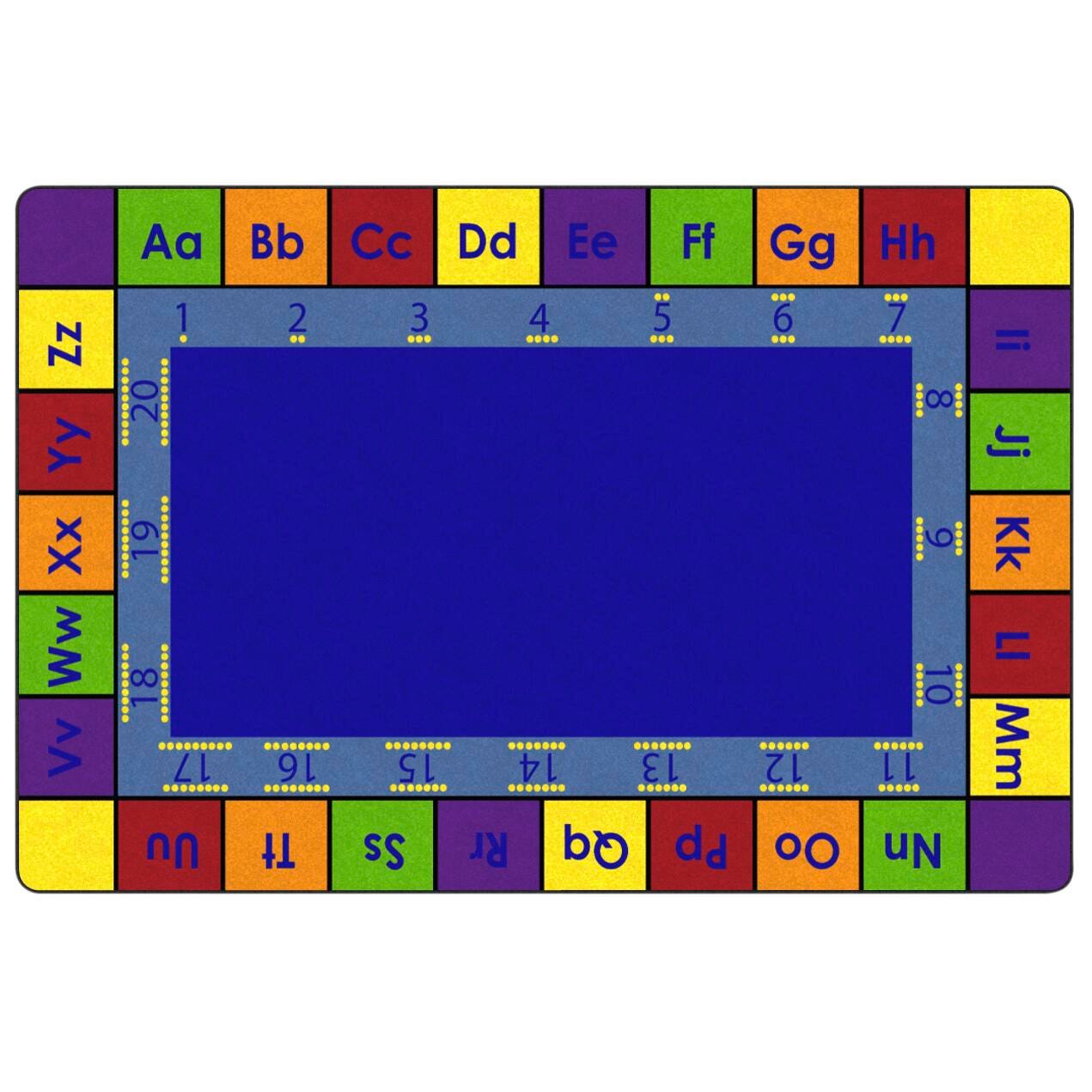 CHILDCRAFT - CARPETS - ABC123 BORDER - RECTANGLE - 6 FT X 9 FT - SPECIFY COLOR