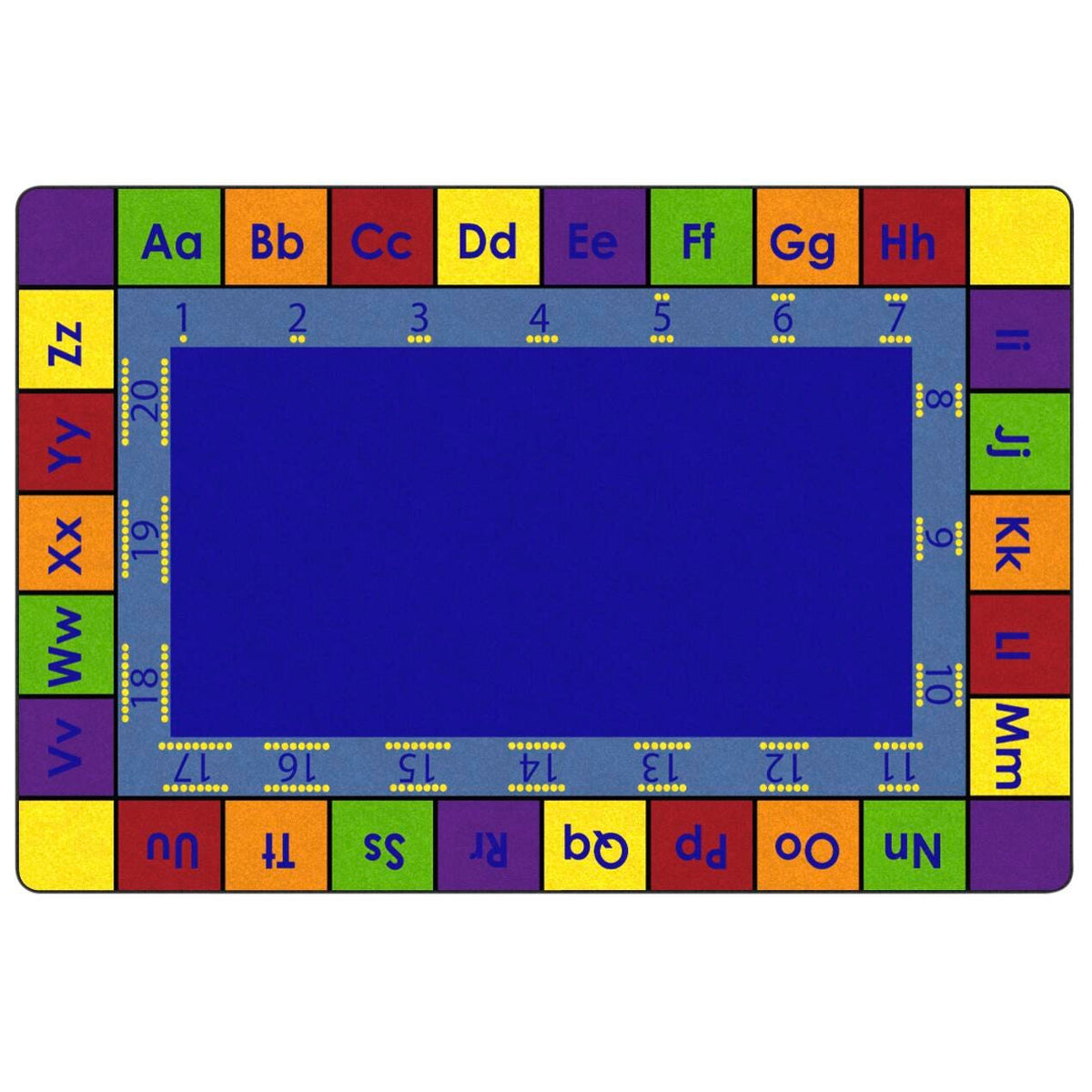 CHILDCRAFT - CARPETS - ABC123 BORDER - RECTANGLE - 6 FT X 9 FT - SPECIFY COLOR