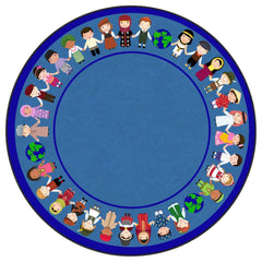 CHILDCRAFT - CARPETS - THE WORLD IS IN OUR HANDS - ROUND - 8 FT DIA - SPECIFY COLOR