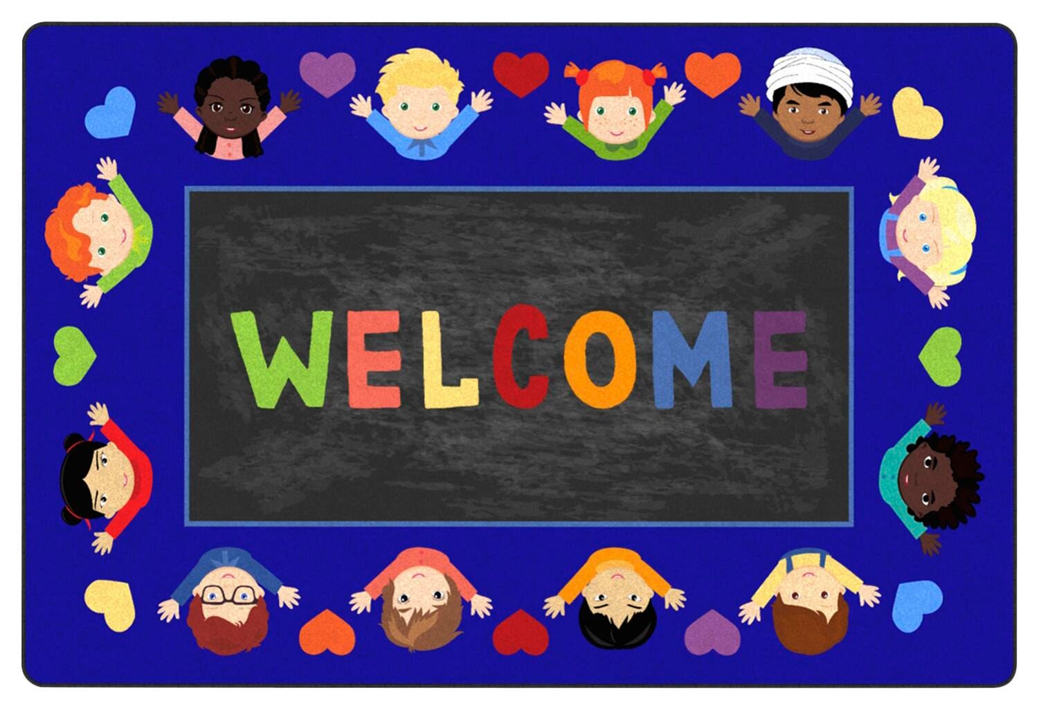 CHILDCRAFT - CARPETS - WELCOME FRIENDS - RECTANGLE - 6 FT X 9 FT - SPECIFY COLOR
