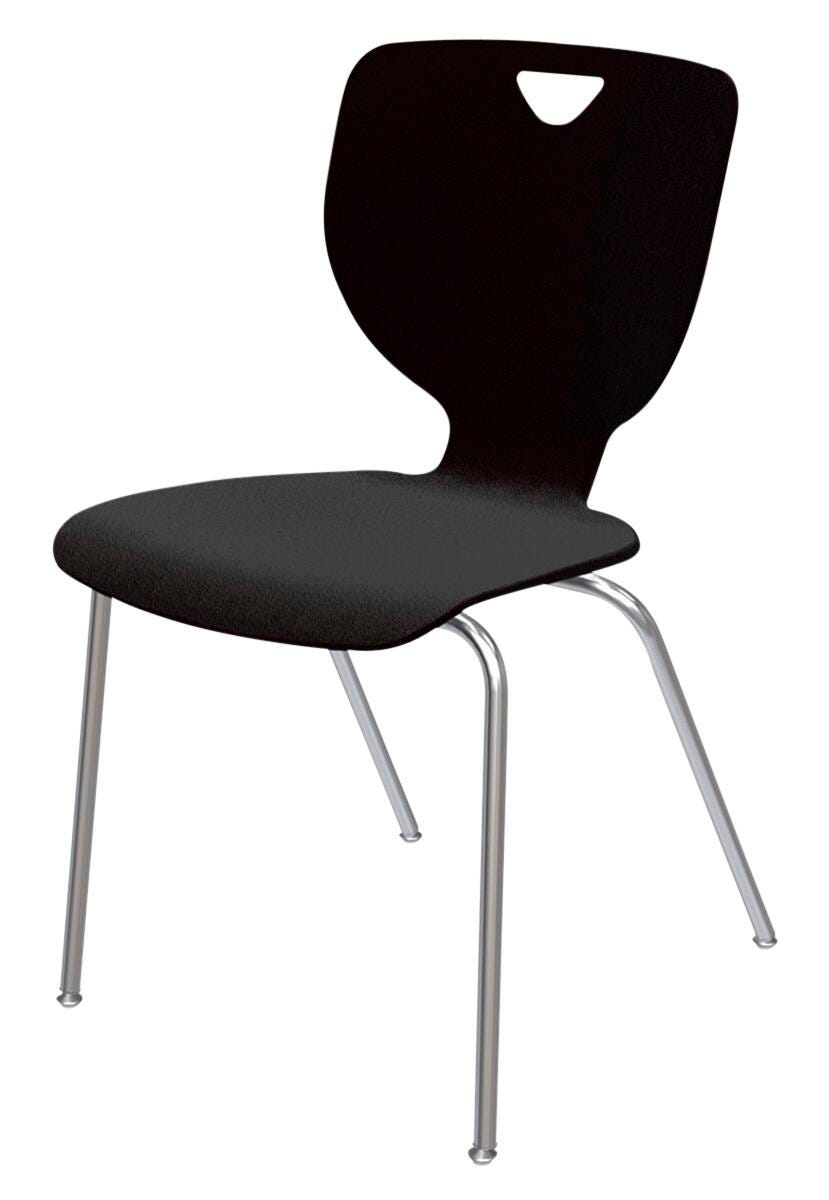 CHAIR - CLASSROOM SELECT - INSPO 4-LEG CHAIR - 16 IN - SPECIFY SEAT AND BACK COLOR - ROUND - SPECIFY FRAME COLOR - CASTER - CHROME