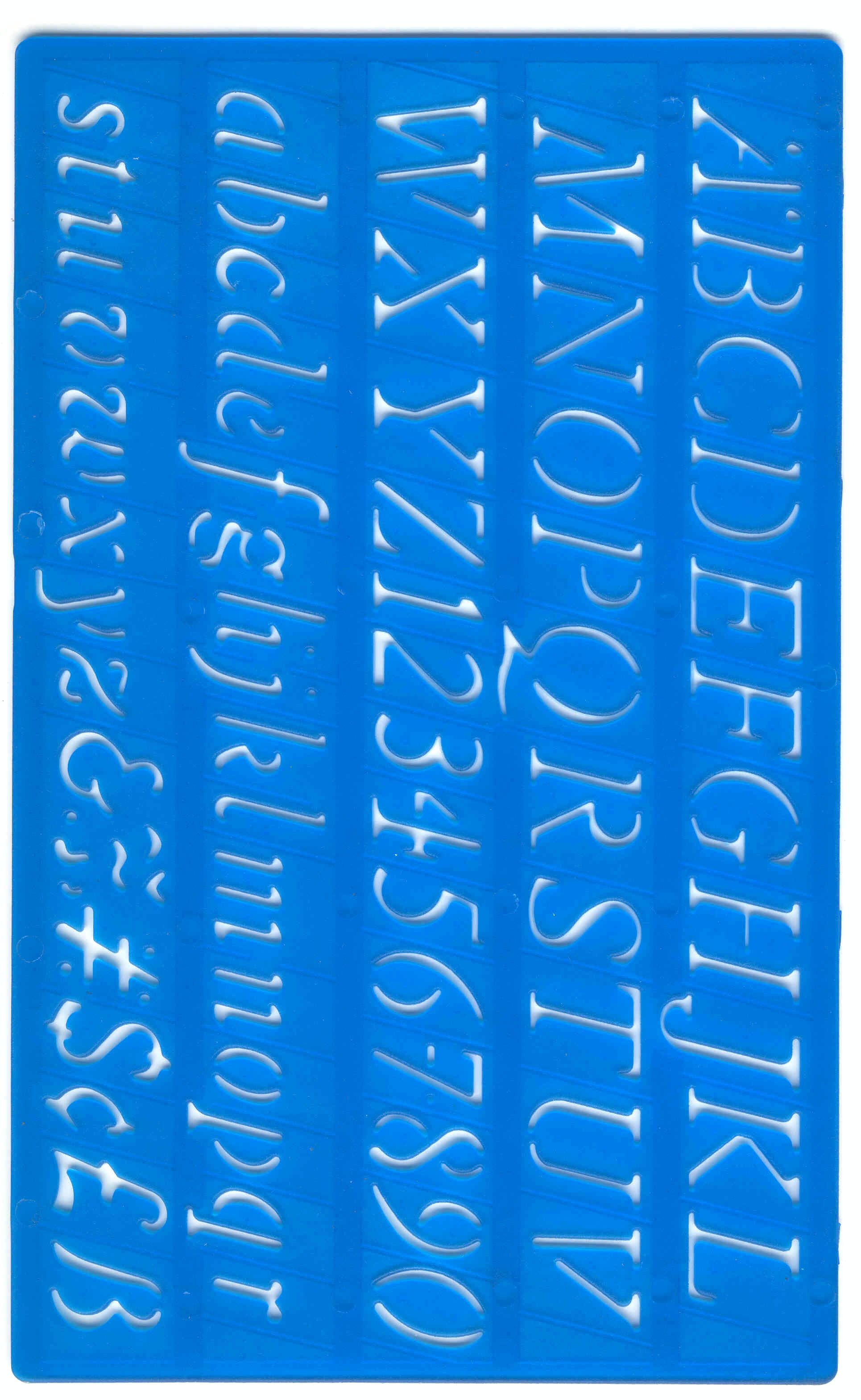 20mm Italic Lettering Stencil