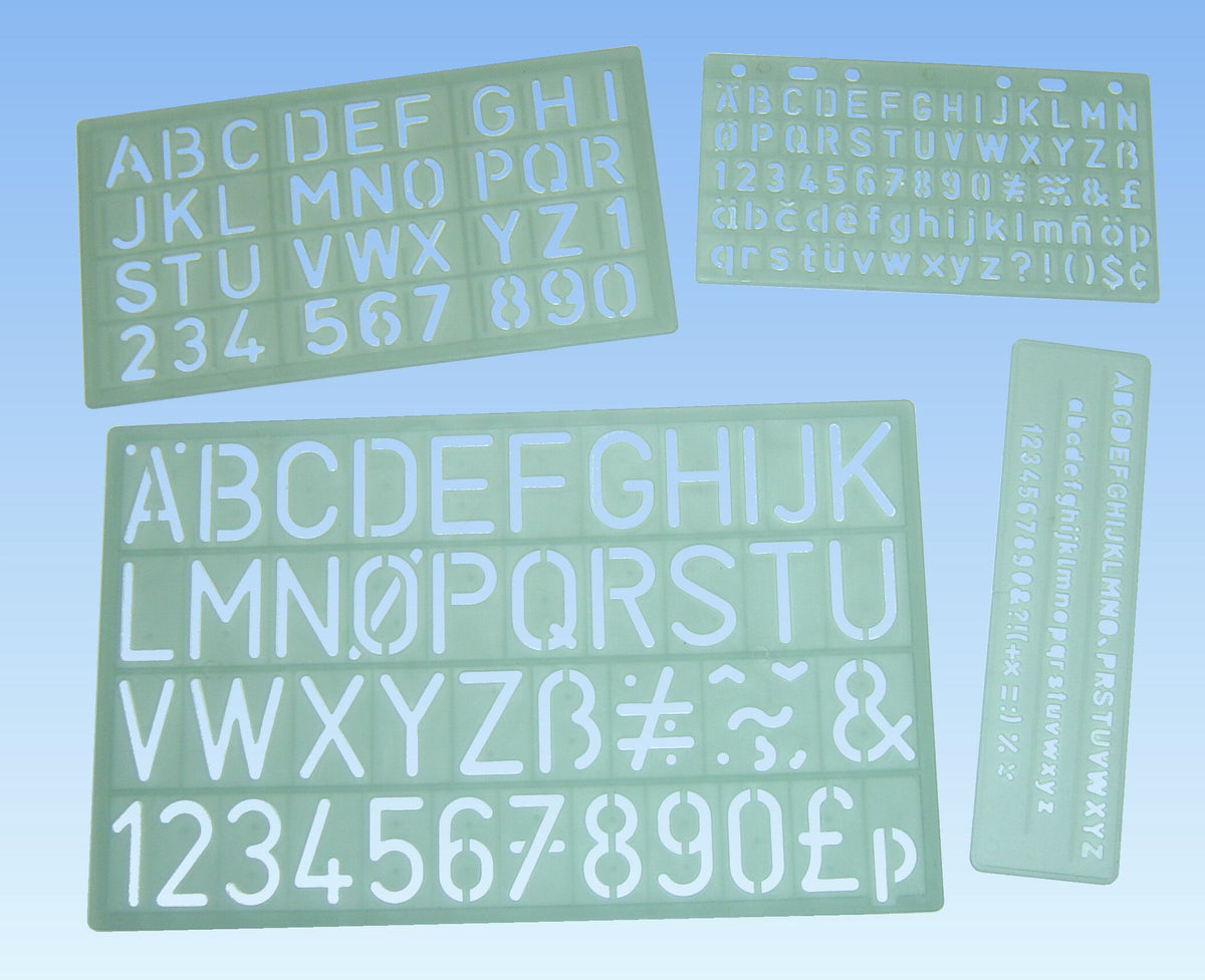 Lettering Stencils 5 - 30mm Set 4