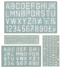 Lettering Stencils 5 - 30mm Set 4