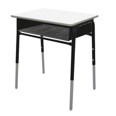 DESK - CLASSROOM SELECT - ROYAL SEATING 1600 OPEN FRONT DESK - 18 X 24 IN - MARKERBOARD - SPECIFY TOP COLOR - T-MOLD - SPECIFY EDGE COLOR - PLASTIC BOOKBOX