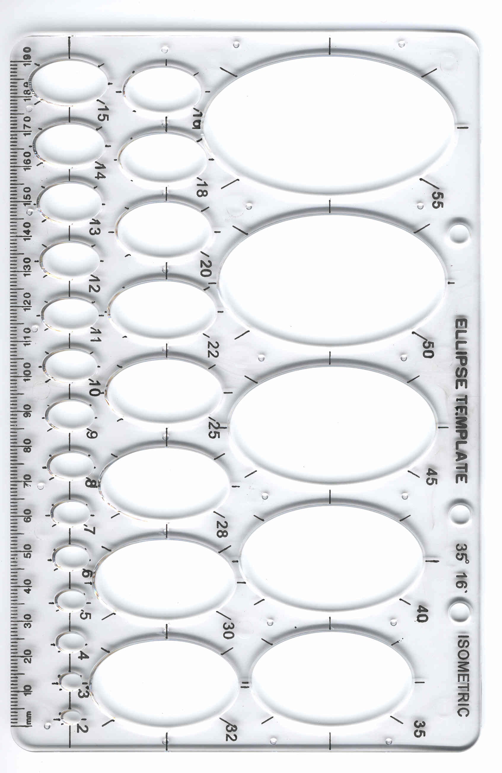 Ellipse Template Stencil