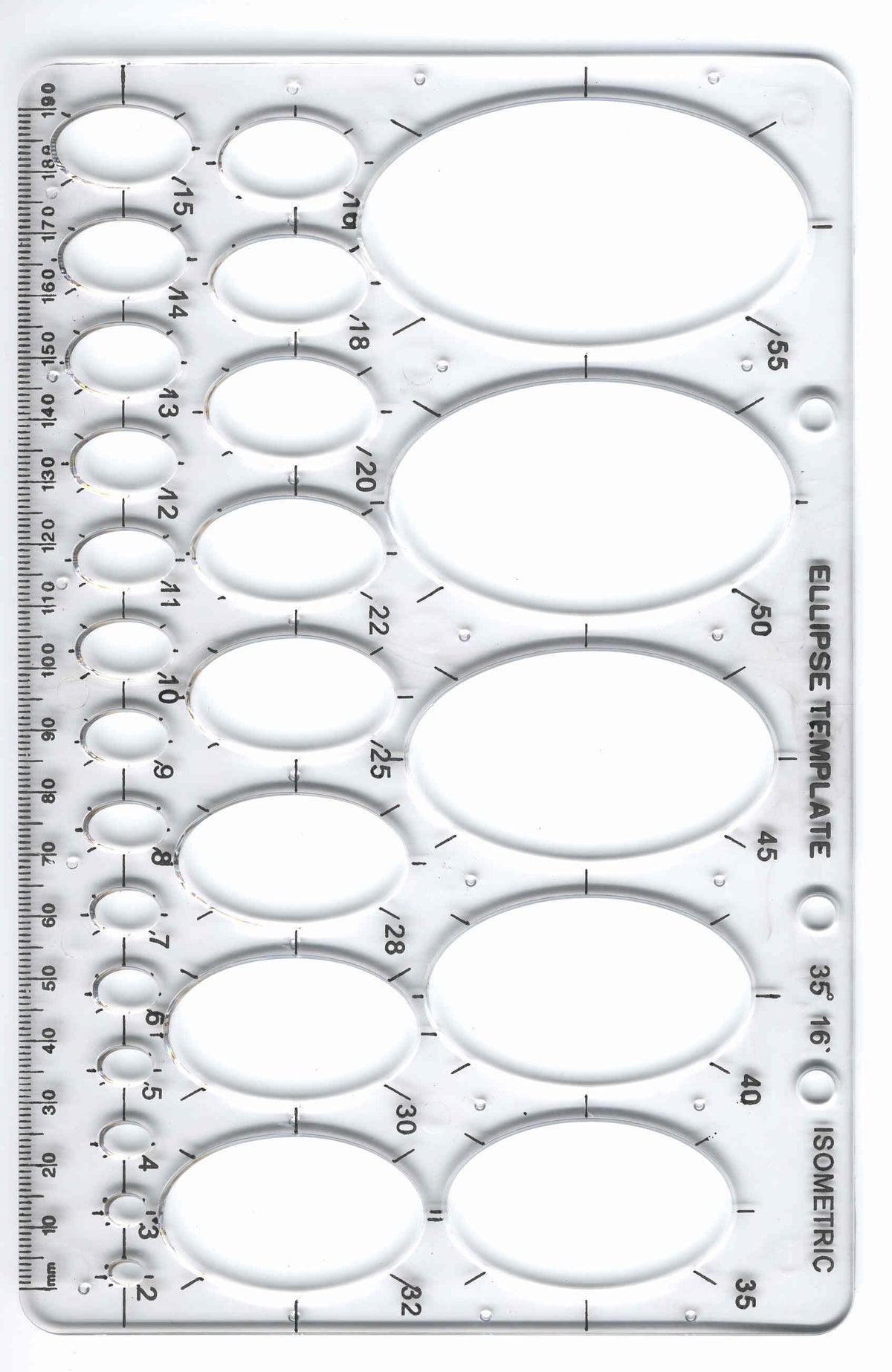 Ellipse Template Stencil