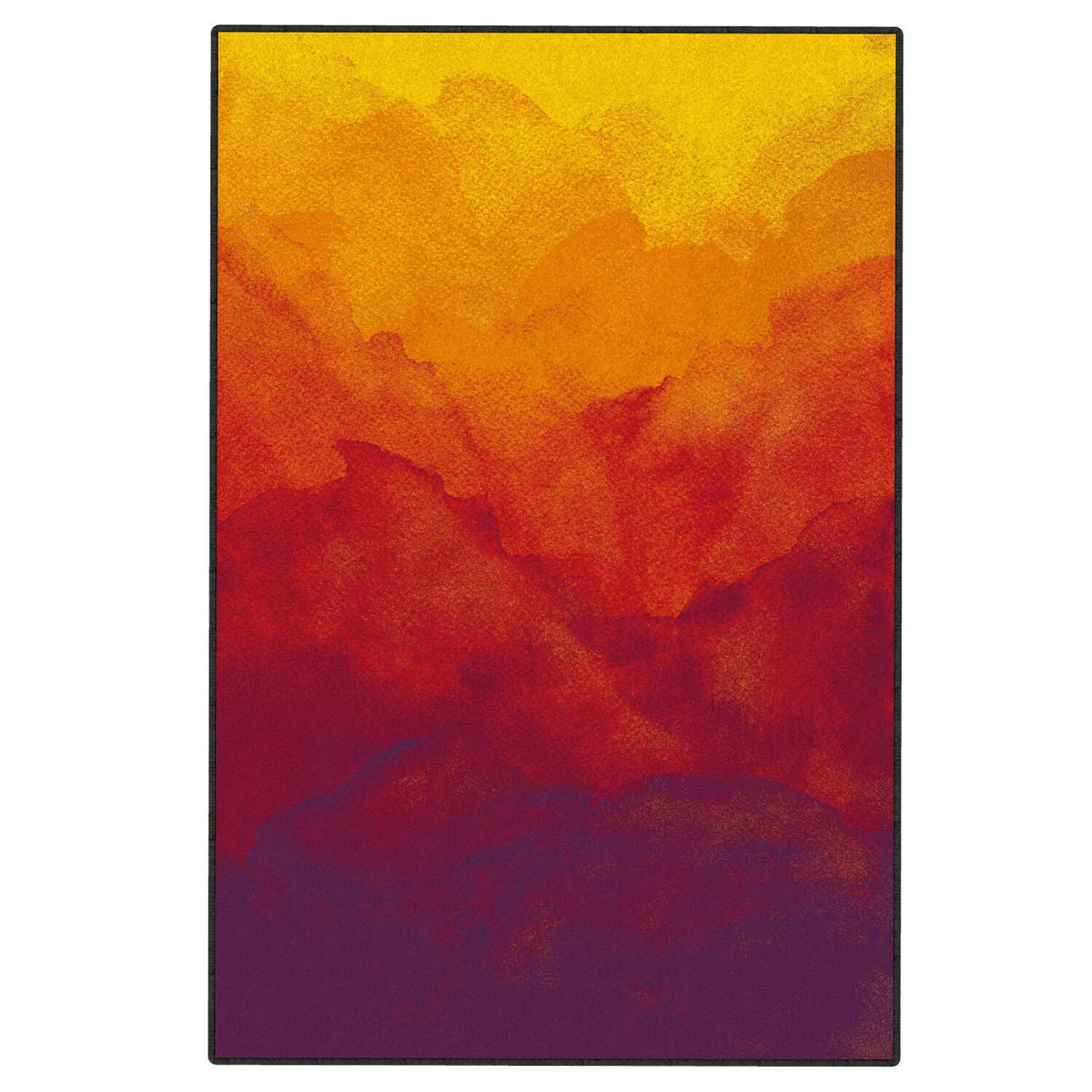 CARPET - CLASSROOM SELECT WATERCOLOR MOUNTAINS ACCENT RUG - 4 X 6 FT - SPECIFY CARPET COLOR