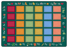 CHILDCRAFT - CARPETS - COLORFUL SQUARES - RECTANGLE - 6 FT X 9 FT - SPECIFY CARPET COLOR