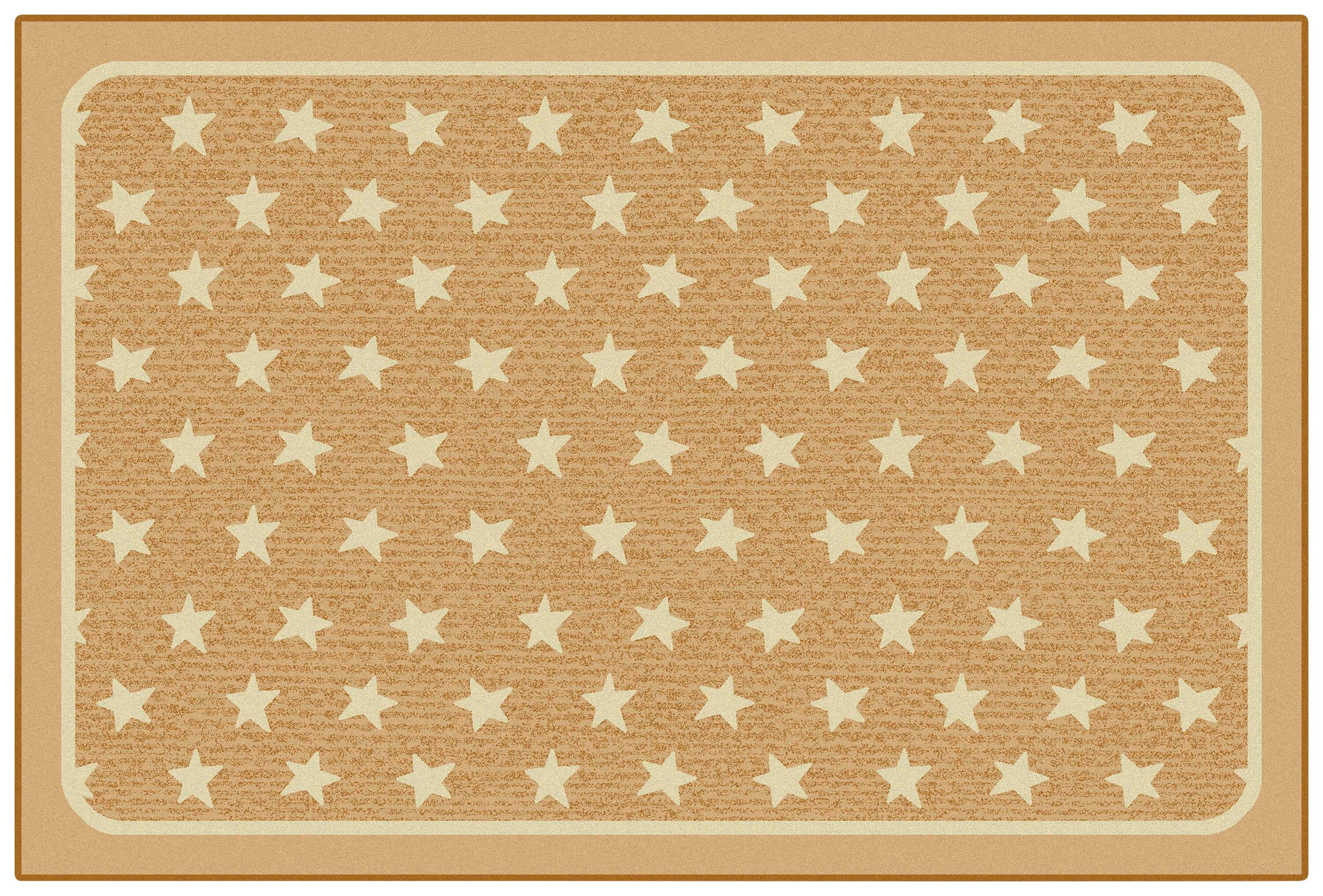 CARPETS FOR KIDS - KIDSVALUE PLUS SUPER STARS DECORATIVE - RECTANGLE - 6 FT X 9 FT - SPECIFY CARPET COLOR