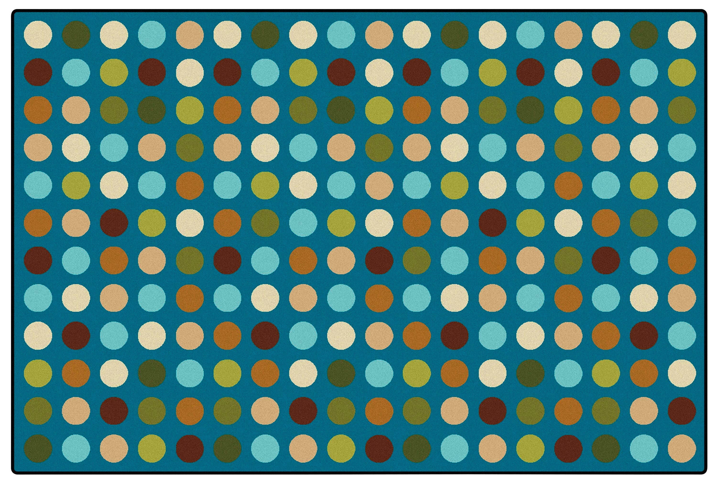 CARPETS FOR KIDS - KIDSVALUE PLUS MICRODOTS POLKA DOTS - RECTANGLE - 6 FT X 9 FT - SPECIFY CARPET COLOR