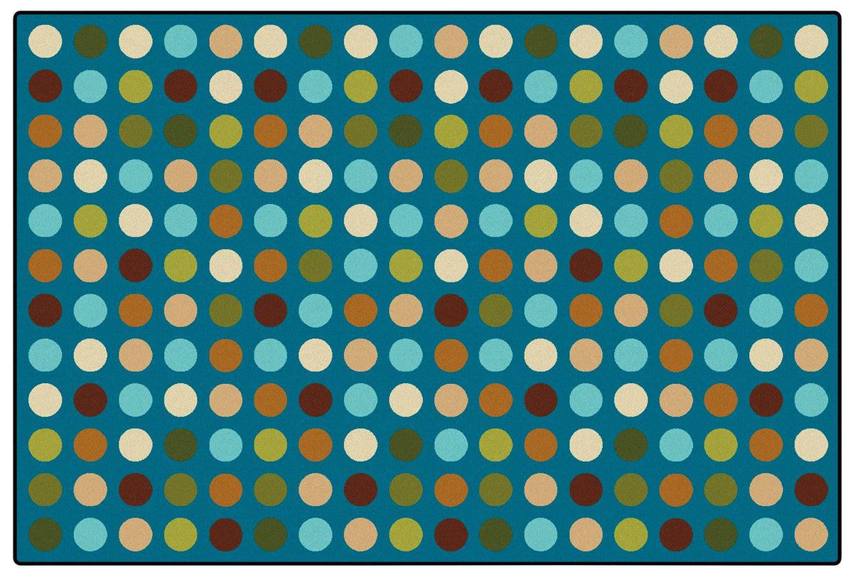 CARPETS FOR KIDS - KIDSVALUE PLUS MICRODOTS POLKA DOTS - RECTANGLE - 6 FT X 9 FT - SPECIFY CARPET COLOR