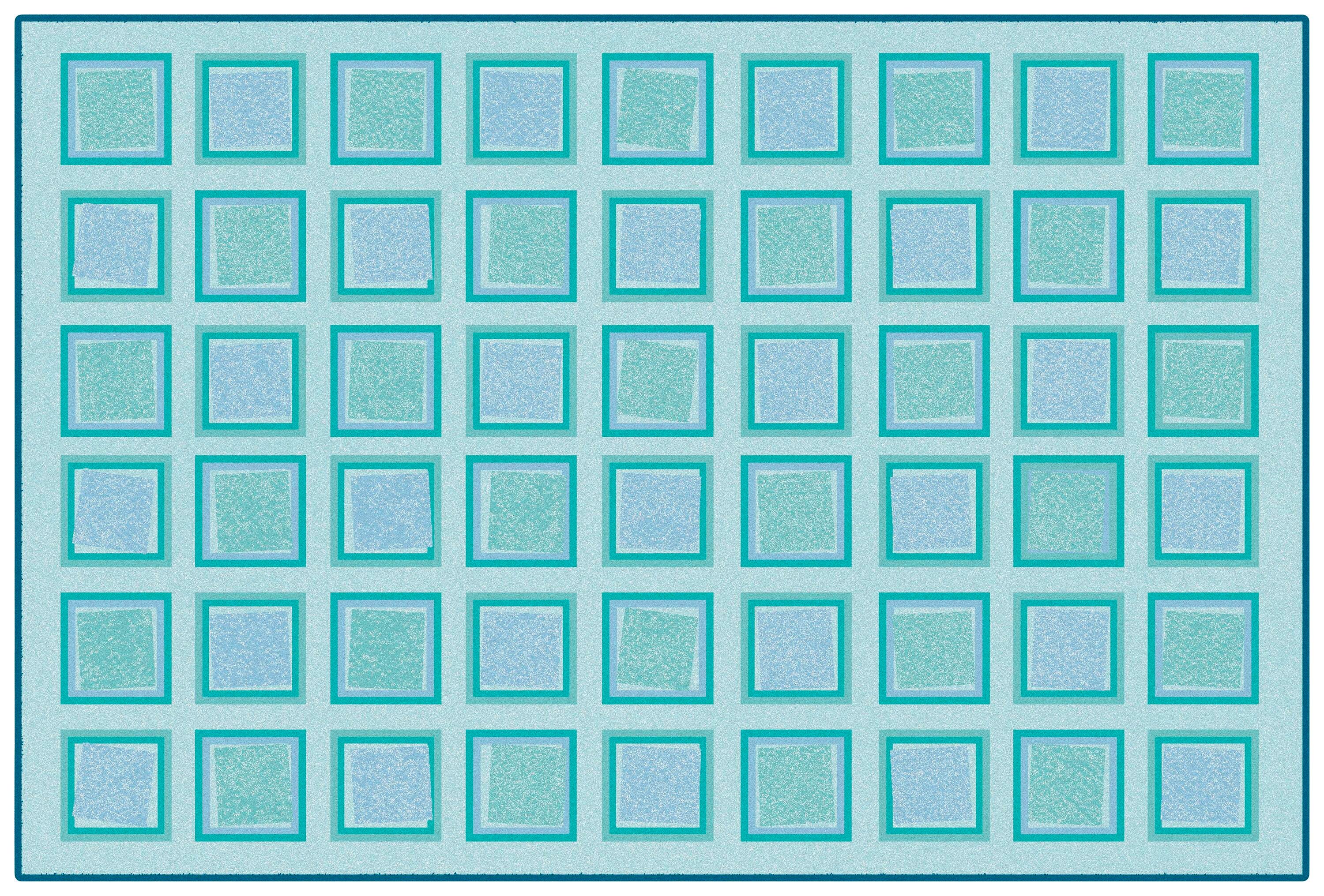 CARPETS FOR KIDS - KIDSVALUE SQUARED DECORATIVE - RECTANGLE - 4 FT X 6 FT - SPECIFY CARPET COLOR