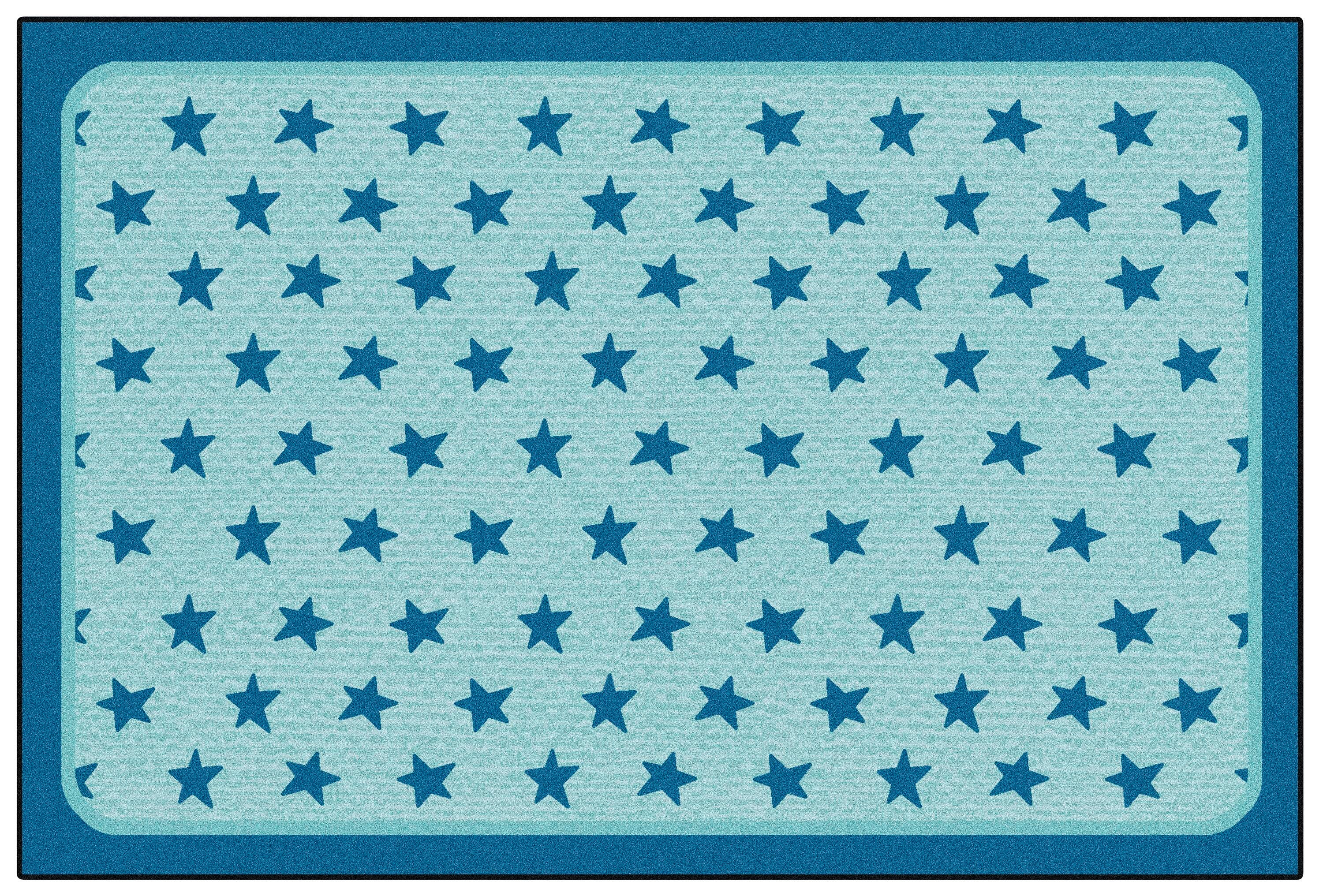 CARPETS FOR KIDS - KIDSVALUE SUPER STARS DECORATIVE - RECTANGLE - 4 FT X 6 FT - SPECIFY CARPET COLOR
