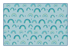 CARPETS FOR KIDS - KIDSOFT RAINBOWS LITERACY - RECTANGLE - 6 FT X 9 FT - SPECIFY CARPET COLOR