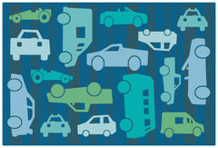 CARPETS FOR KIDS - KIDSVALUE ALL AUTOS PLAYROOM - RECTANGLE - 4 FT X 6 FT - SPECIFY CARPET COLOR