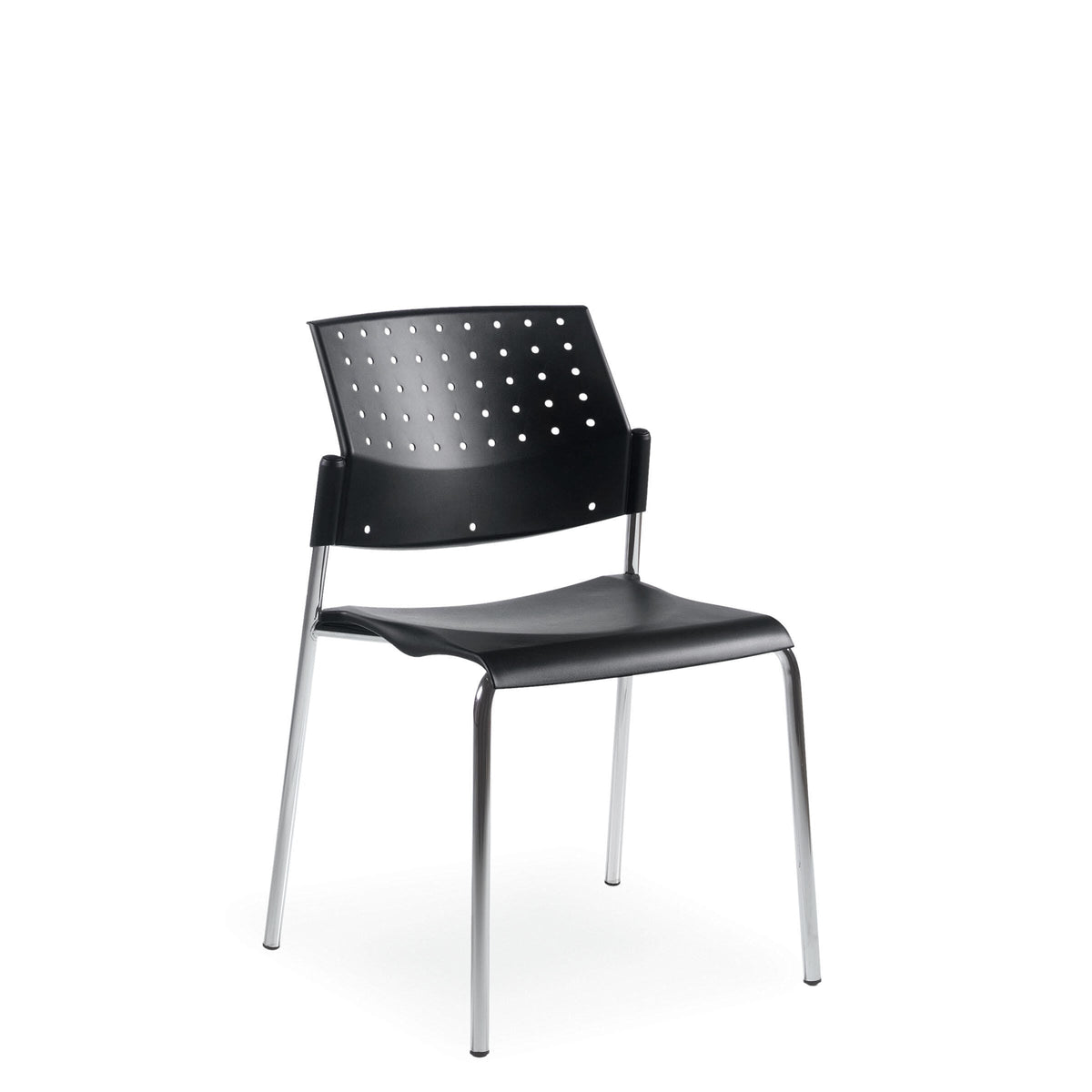 CHAIR STACKING - GLOBAL INDUSTRIES SONIC SERIES PLASTIC ARMLESS STACKABLE CHAIR- SPECIFY SEAT AND BACK COLOR - SPECIFY FRAME COLOR