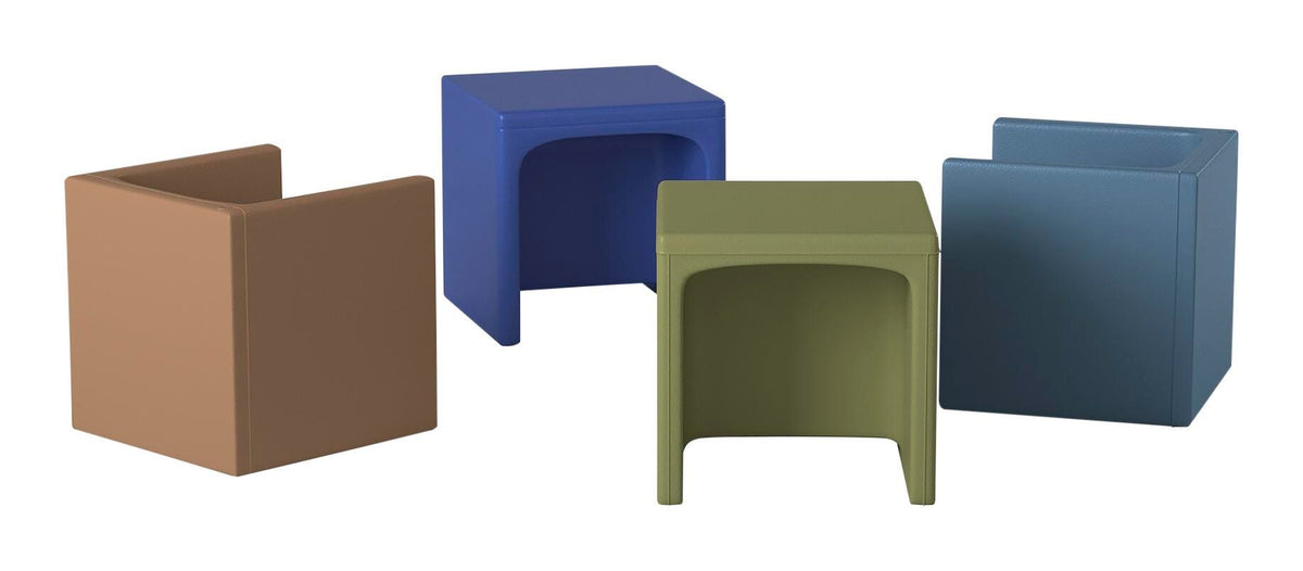 CHILDRENS FACTORY - CHAIR CUBE - SET OF 4 - SPECIFY SEAT COLOR