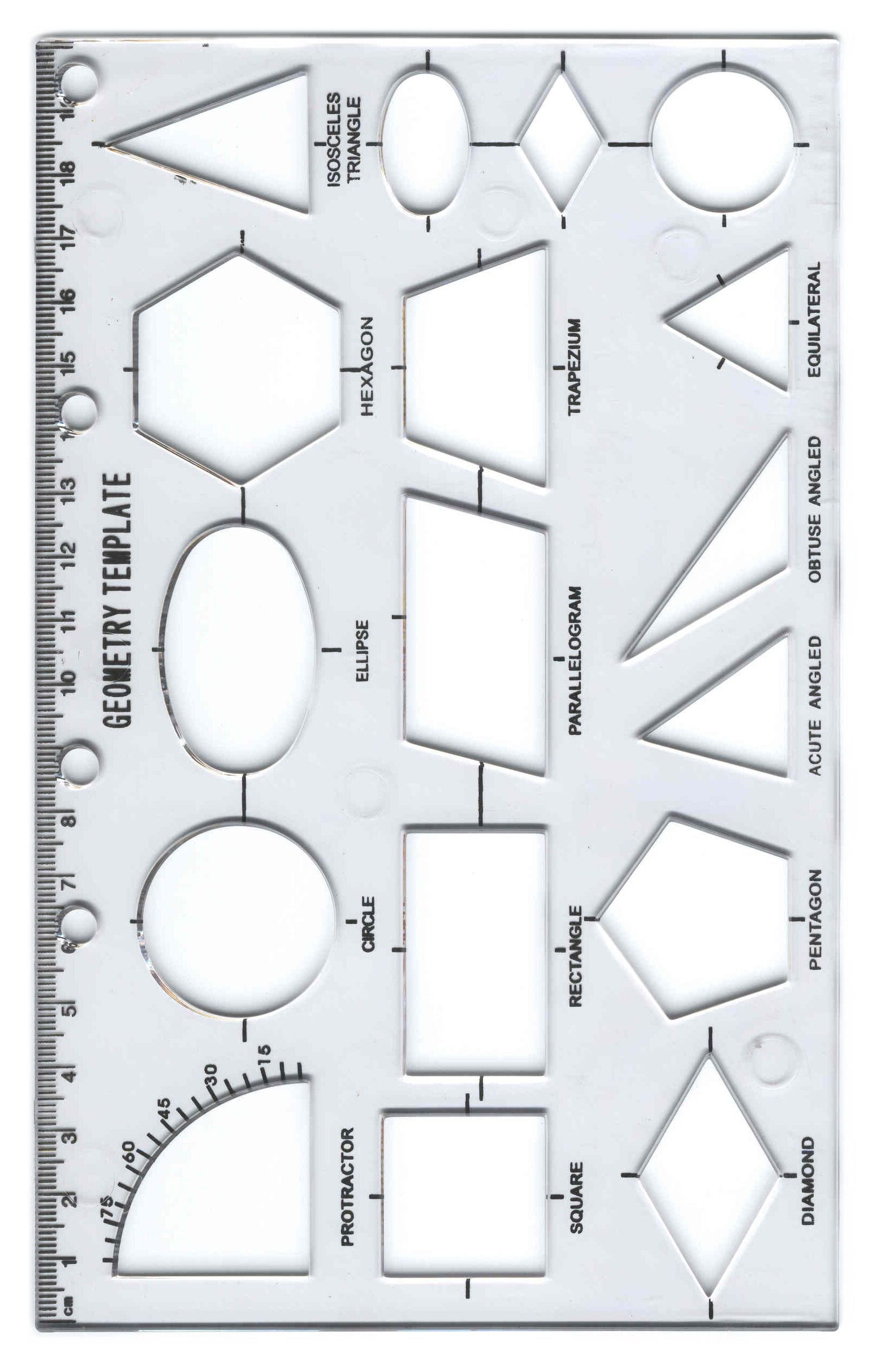 Geometry Template Stencil