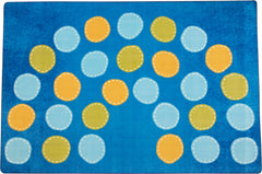 CARPETS FOR KIDS - PIXEL PERFECT CALMING COLORS ARCH SEATING - RECTANGLE - 6 FT X 9 FT - SPECIFY CARPET COLOR