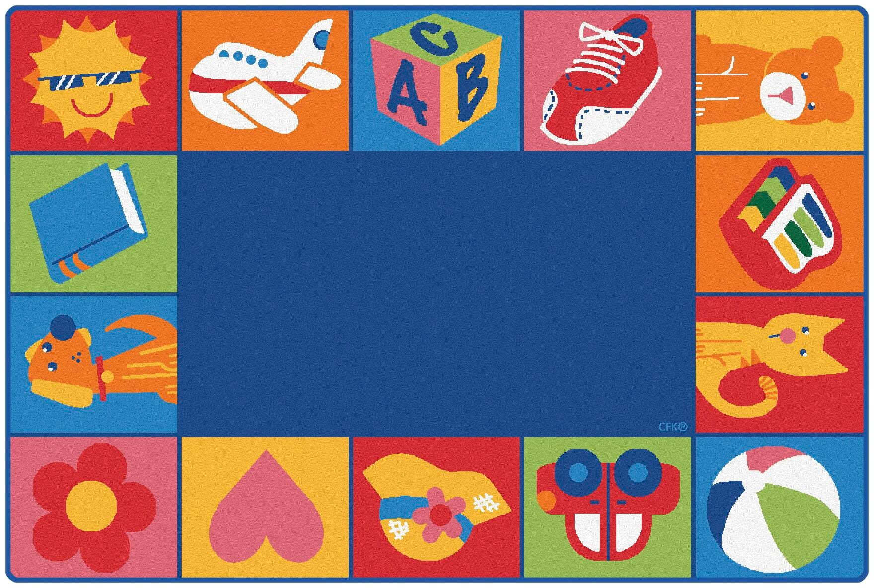 CARPETS FOR KIDS - KIDSOFT TODDLER BLOCKS - RECTANGLE - 4 FT X 6 FT - SPECIFY CARPET COLOR