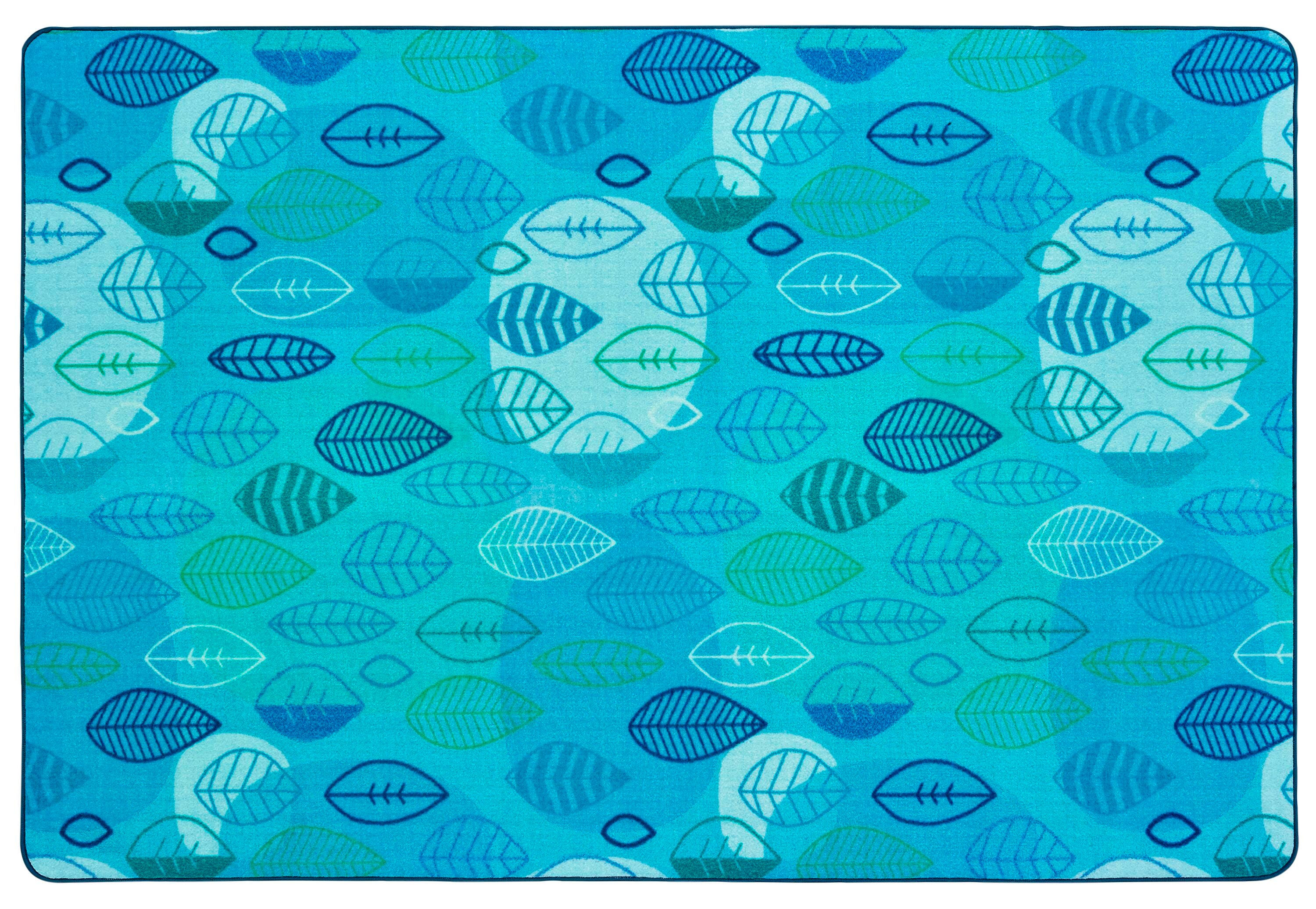 CARPETS FOR KIDS - PIXEL PERFECT PEACEFUL SPACES LEAF - RECTANGLE - 4 FT X 6 FT - SPECIFY CARPET COLOR