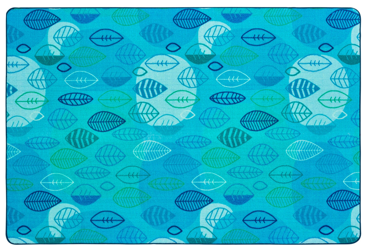 CARPETS FOR KIDS - PIXEL PERFECT PEACEFUL SPACES LEAF - RECTANGLE - 4 FT X 6 FT - SPECIFY CARPET COLOR
