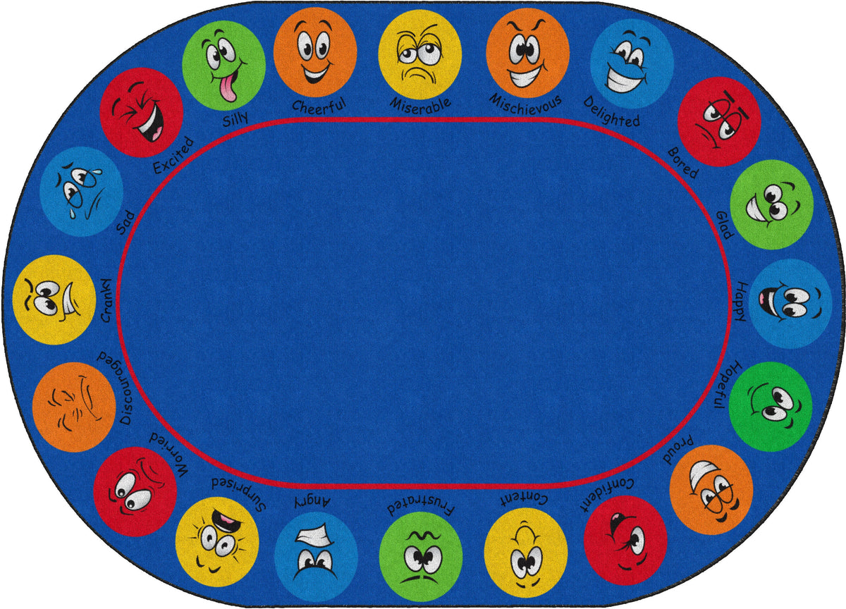 FLAGSHIP CARPETS - MY MANY FEELINGS - RECTANGLE - 6 FT X 8 FT 4 IN - SPECIFY NUMBER OF SEATS - SPECIFY CARPET COLOR