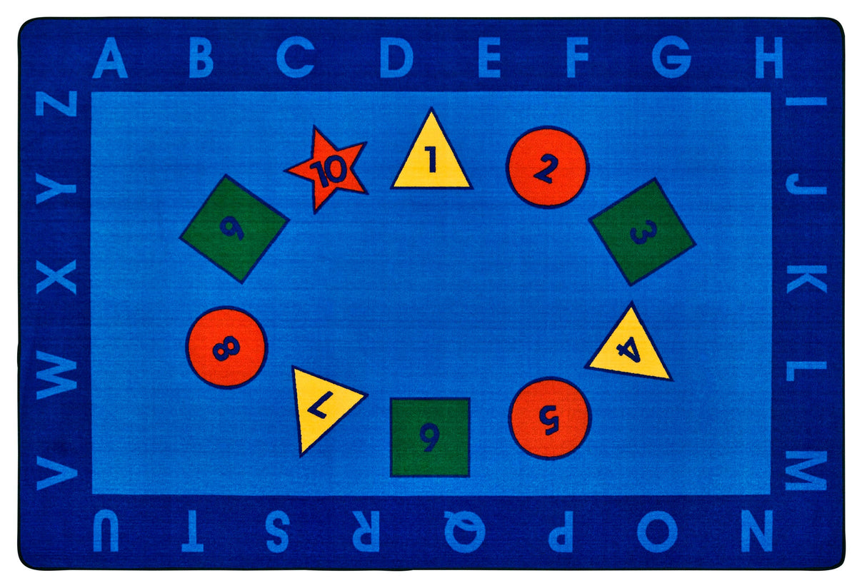 CARPETS FOR KIDS - KIDSVALUE PLUS EARLY LEARNING - RECTANGLE - 6 FT X 9 FT - SPECIFY CARPET COLOR