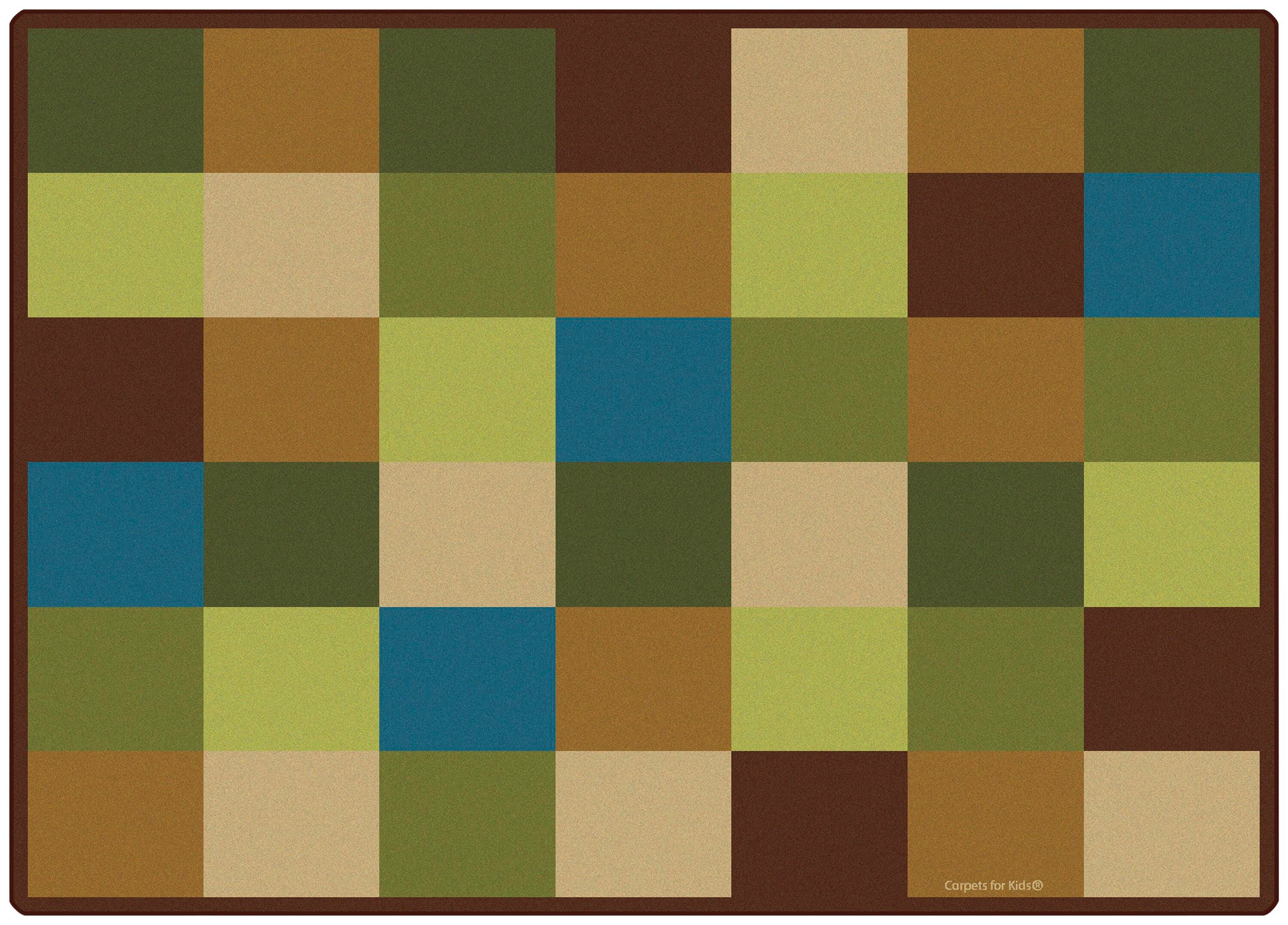 CARPETS FOR KIDS - PREMIUM NATURE BLOCKS SEATING - RECTANGLE - 5 FT 10 IN X 8 FT 4 IN - SPECIFY CARPET COLOR