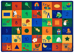 CARPETS FOR KIDS - PREMIUM LEARNING BLOCKS - RECTANGLE - 4 FT 5 IN X 5 FT 10 IN - SPECIFY CARPET COLOR