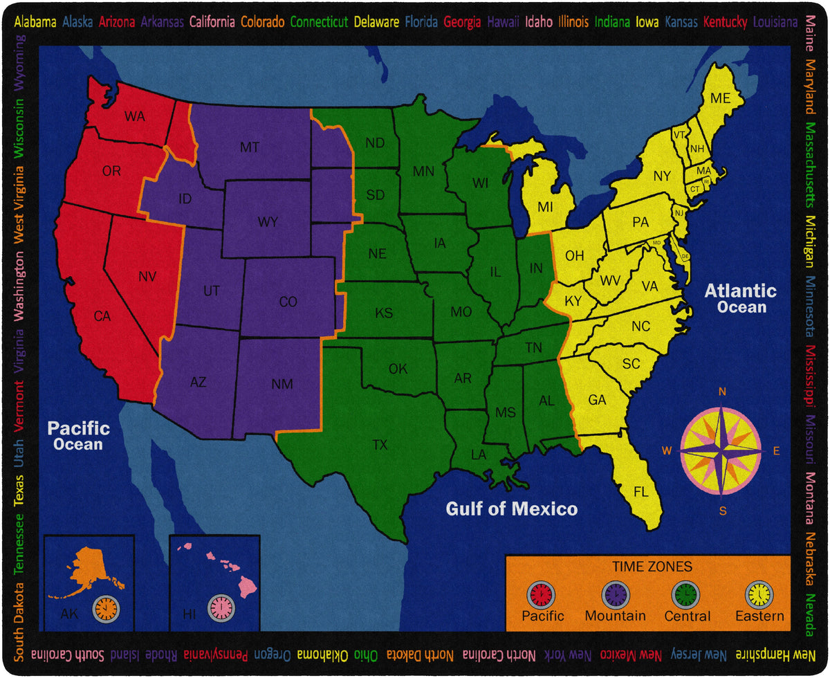 FLAGSHIP CARPETS - TIME ZONE - RECTANGLE - 6 FT X 9 FT - SPECIFY CARPET COLOR