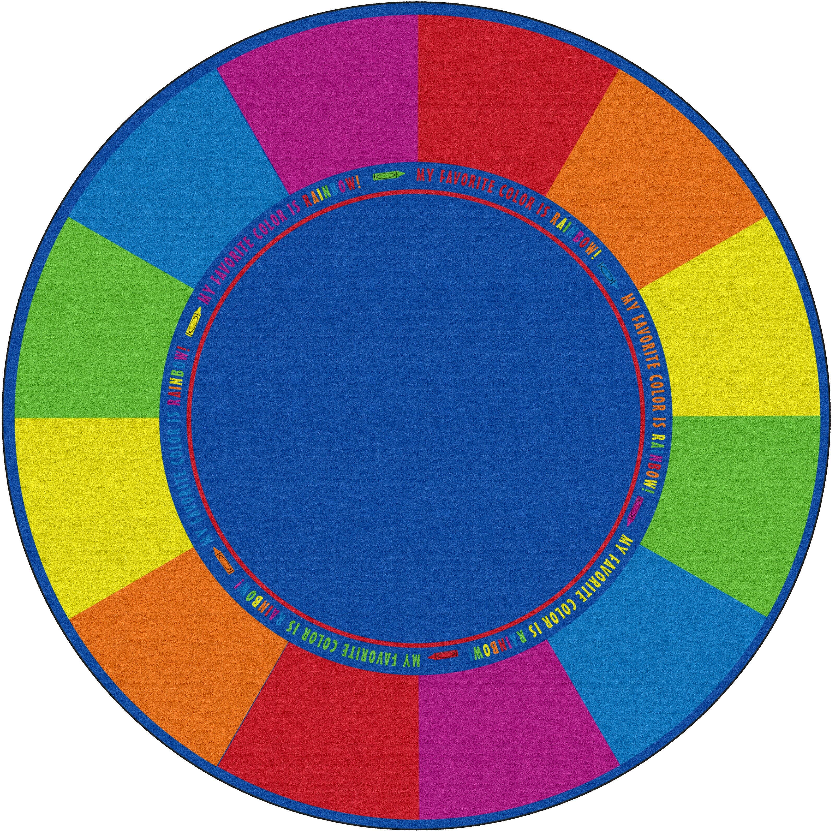 FLAGSHIP CARPETS - MY FAVORITE COLORS - ROUND - 6 FT DIA - SPECIFY CARPET COLOR