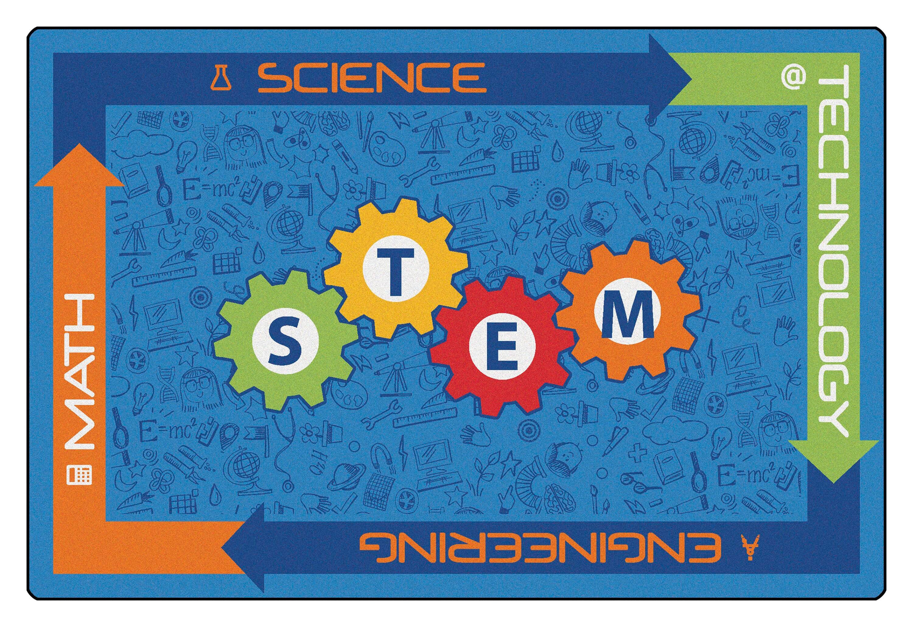 CARPETS FOR KIDS - KIDSVALUE PLUS STEM - RECTANGLE - 6 FT X 9 FT - SPECIFY CARPET COLOR