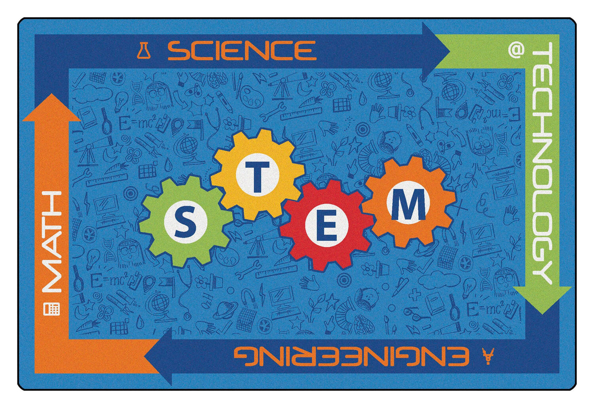 CARPETS FOR KIDS - KIDSVALUE PLUS STEM - RECTANGLE - 6 FT X 9 FT - SPECIFY CARPET COLOR