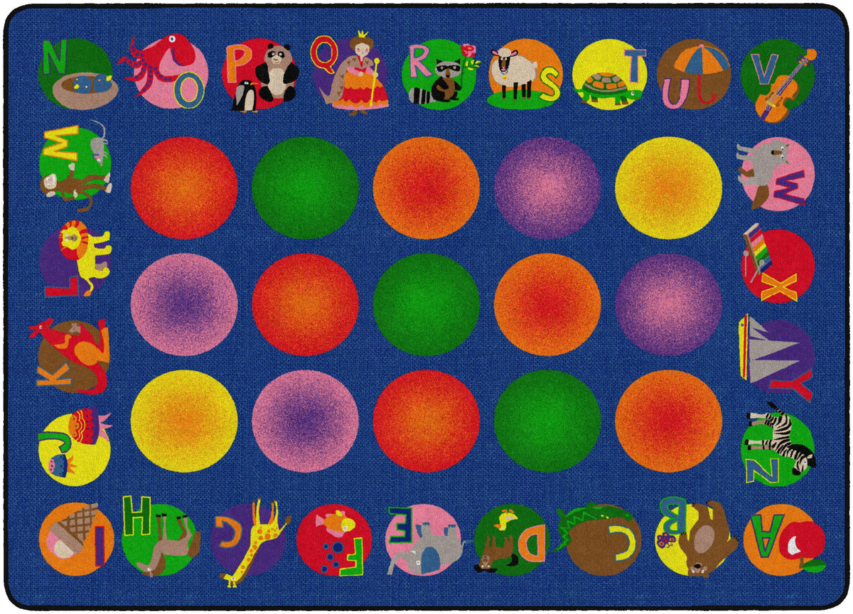 FLAGSHIP CARPETS - CIRCLETIME LEARNING - RECTANGLE - 6 FT X 8 FT 4 IN - SPECIFY CARPET COLOR