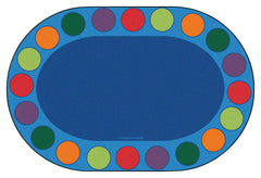 CARPETS FOR KIDS - PREMIUM SEATING CIRCLES CIRCLETIME - OVAL - 6 FT X 9 FT - SPECIFY CARPET COLOR