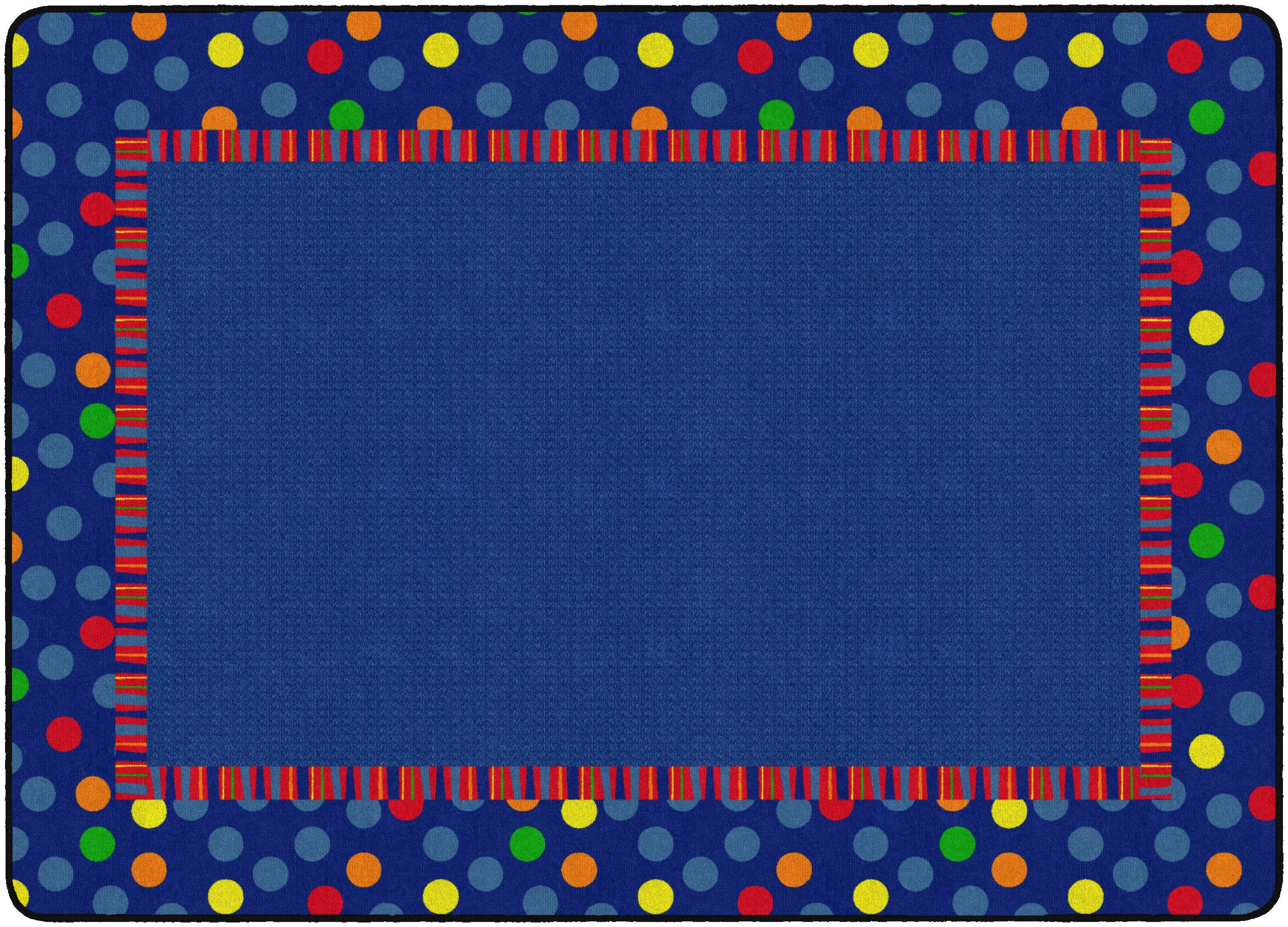 FLAGSHIP CARPETS - DOTS AND STRIPES - RECTANGLE - 4 FT X 6 FT - SPECIFY CARPET COLOR