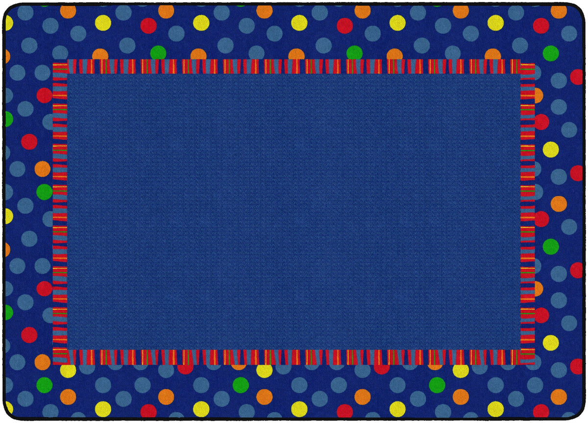 FLAGSHIP CARPETS - DOTS AND STRIPES - RECTANGLE - 6 FT X 8 FT 4 IN - SPECIFY CARPET COLOR