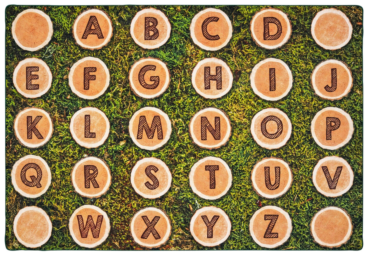 CARPETS FOR KIDS - PIXEL PERFECT ALPHABET TREE ROUNDS SEATING - RECTANGLE - 6 FT X 9 FT - SPECIFY CARPET COLOR