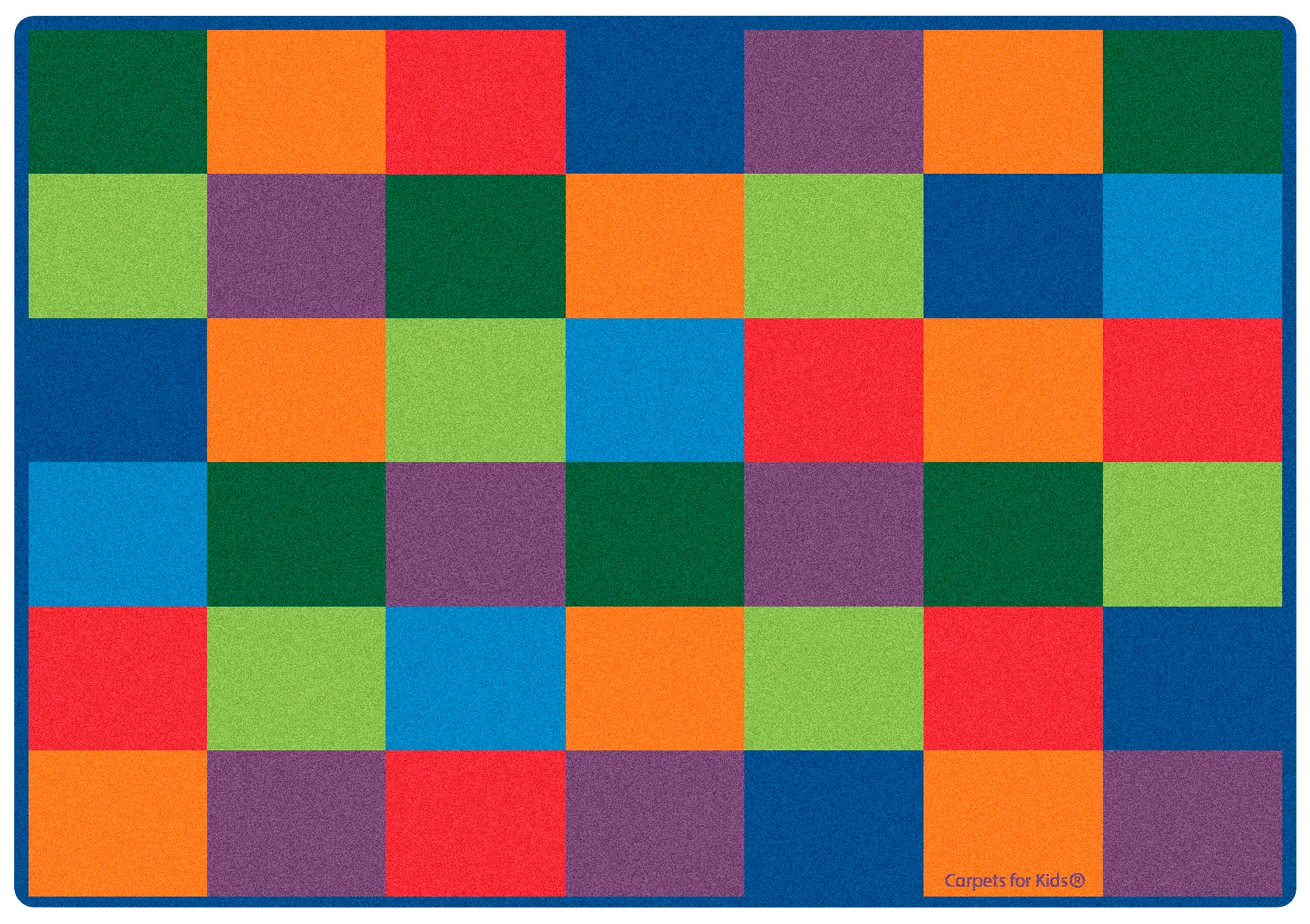 CARPETS FOR KIDS - KIDSOFT BLOCKS SEATING - RECTANGLE - 6 FT X 9 FT - SPECIFY CARPET COLOR