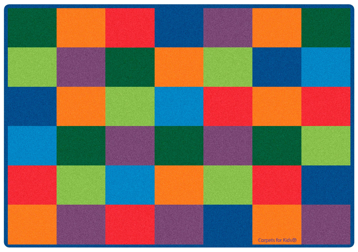 CARPETS FOR KIDS - KIDSOFT BLOCKS SEATING - RECTANGLE - 6 FT X 9 FT - SPECIFY CARPET COLOR