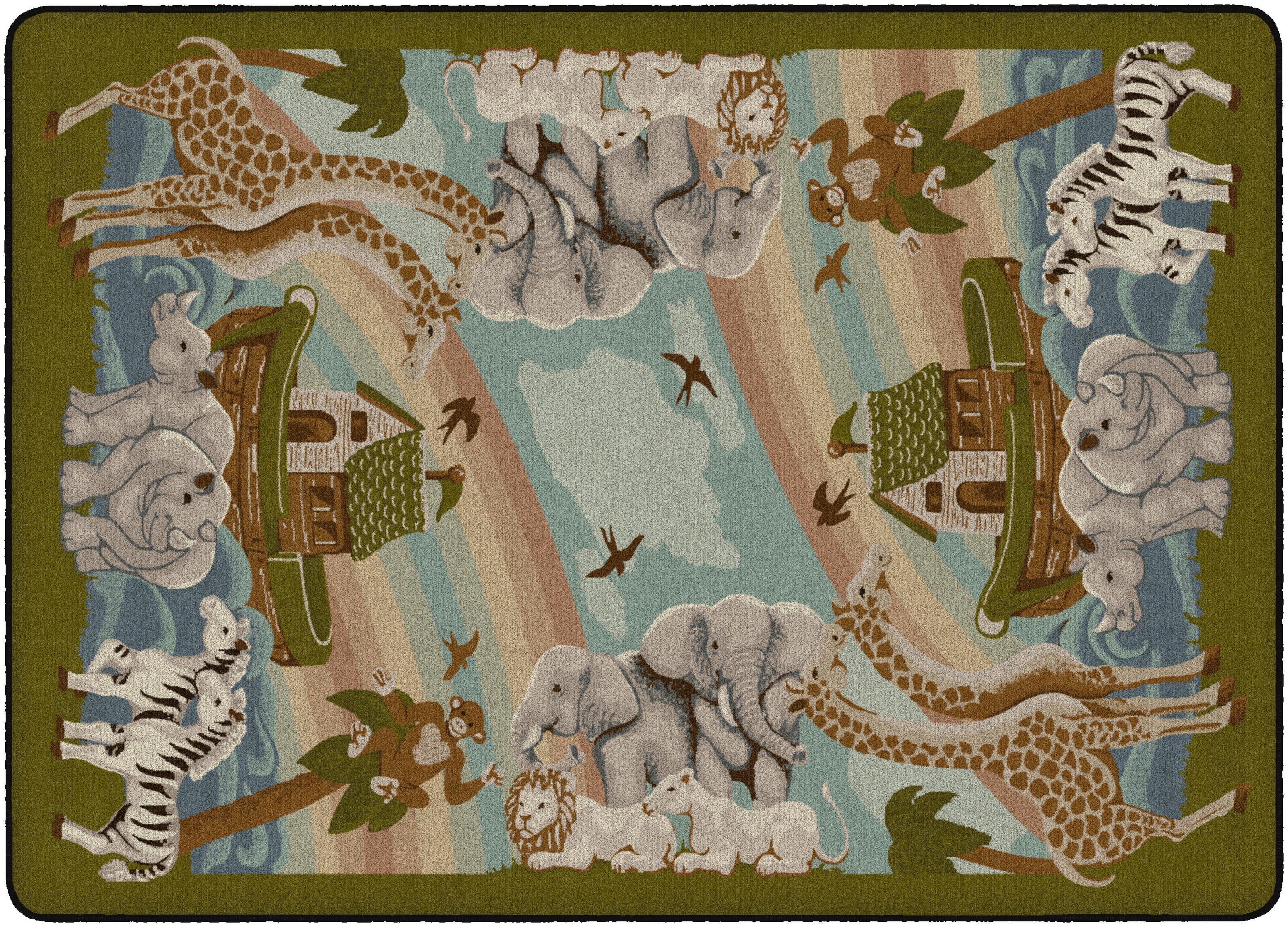 FLAGSHIP CARPETS - NOAHS JOURNEY - RECTANGLE - 6 FT X 8 FT 4 IN - SPECIFY CARPET COLOR