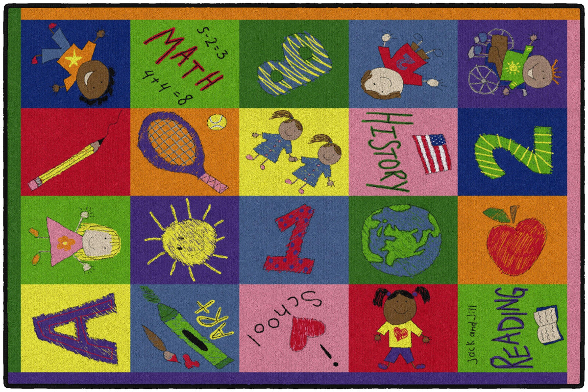 FLAGSHIP CARPETS - PRIMARY PICTURES - RECTANGLE - 3 FT X 5 FT - SPECIFY CARPET COLOR