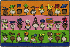 FLAGSHIP CARPETS - FUN AT SCHOOL - RECTANGLE - 3 FT X 5 FT - SPECIFY CARPET COLOR