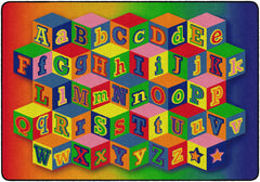 FLAGSHIP CARPETS - KALEIDOSCOPE BLOCKS - RECTANGLE - 6 FT X 8 FT 4 IN - SPECIFY CARPET COLOR