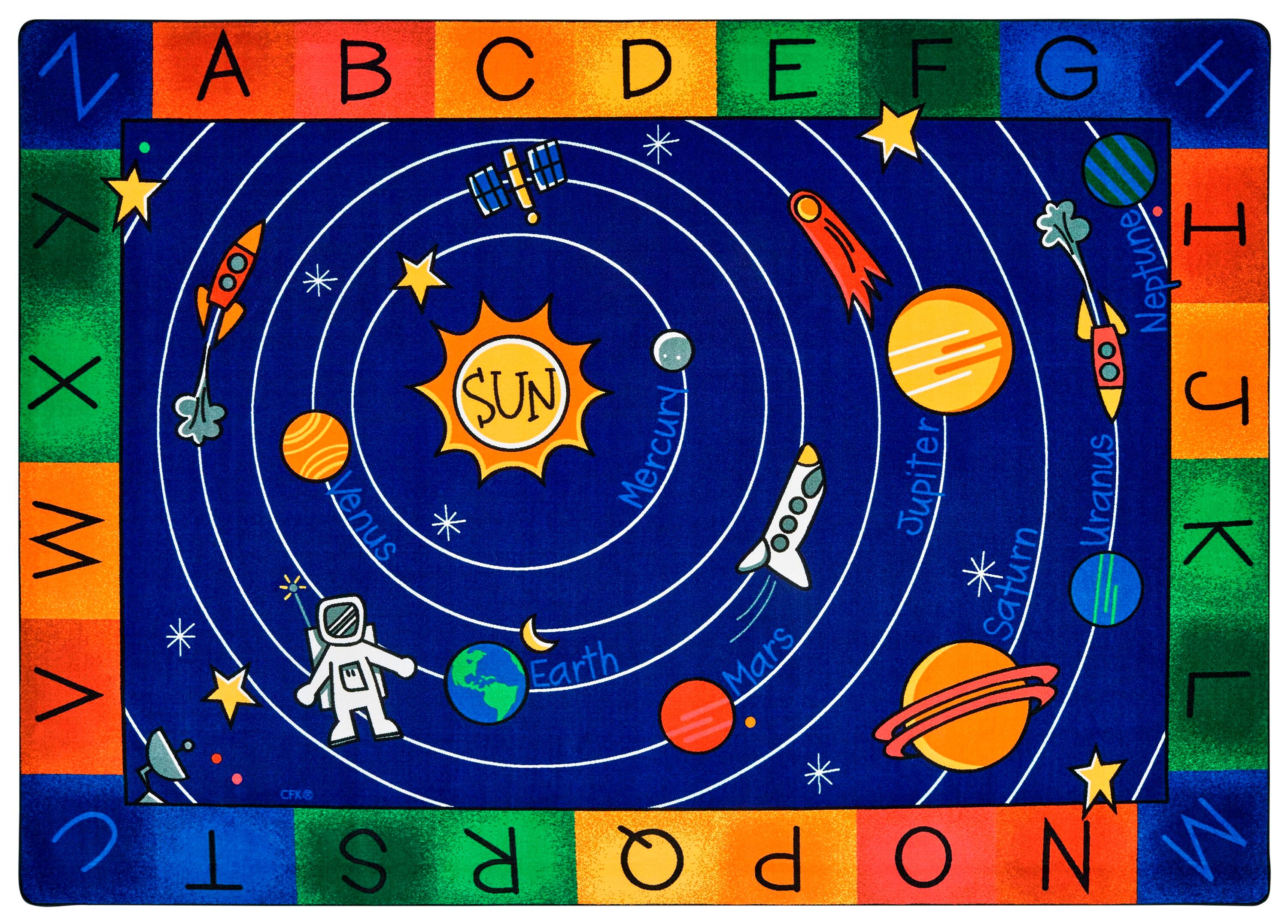 CARPETS FOR KIDS - PREMIUM MILKY PLAY LITERACY - RECTANGLE - 5 FT 10 IN X 8 FT 4 IN - SPECIFY CARPET COLOR