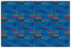 CARPETS FOR KIDS - PREMIUM READ TO DREAM PATTERN - RECTANGLE - 4 FT X 6 FT - SPECIFY CARPET COLOR